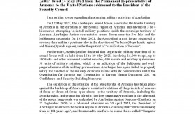 ՄԱԿ Անվտանգության խորհրդի նախագահին հասցեագրված ՀՀ մշտական ներկայացուցչի նամակը՝ Ադրբեջանի սադրիչ գործողությունների վերաբերյալ