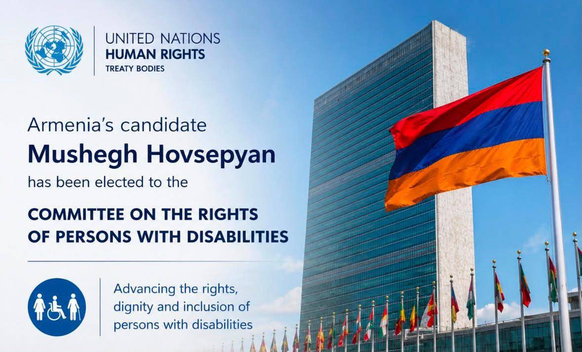 Հայաստանից ներկայացված թեկնածու Մուշեղ Հովսեփյանն ընտրվեց ՄԱԿ Հաշմանդամություն ունեցող անձանց իրավունքների հարցերով կոմիտեի անդամ