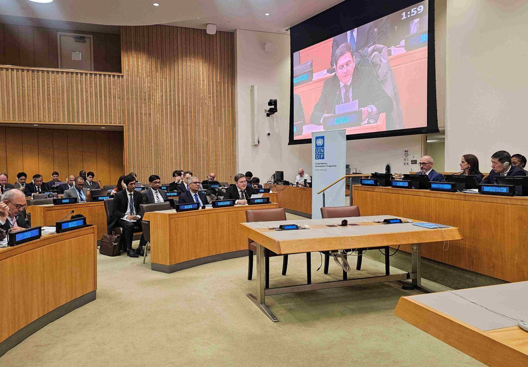 Statement by H.E. Mr. Paruyr Hovhannisyan, Ambassador, Permanent Representative of Armenia to the UN, at the First Regular Session of the UNDP/UNFPA/UNOPS Executive Board: Interactive dialogue with the UNDP Administrator